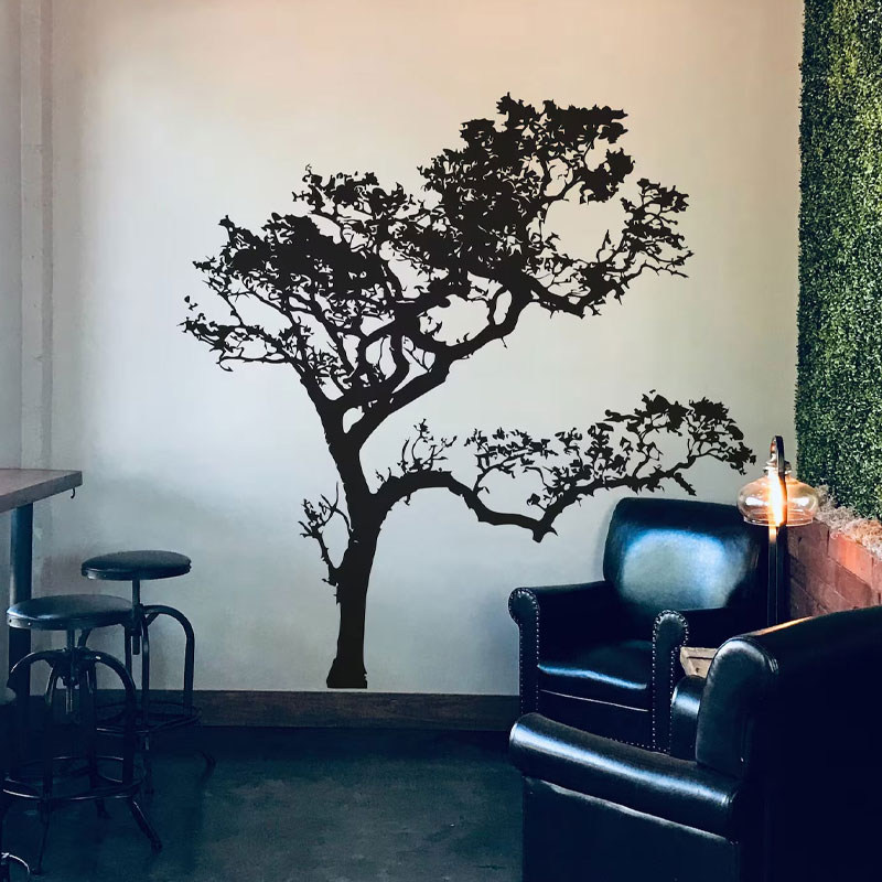 Monstera Thai Constellation - Grand autocollant mural en forme d'arbre