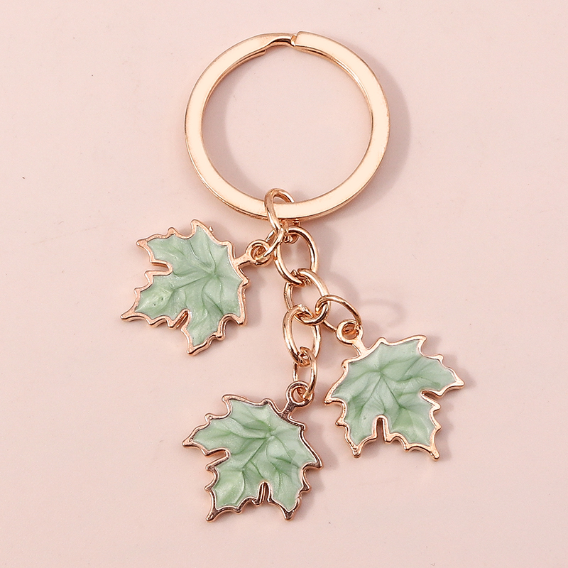 Monstera Thai Constellation - Porte-clés feuille d'érable en émail plante,