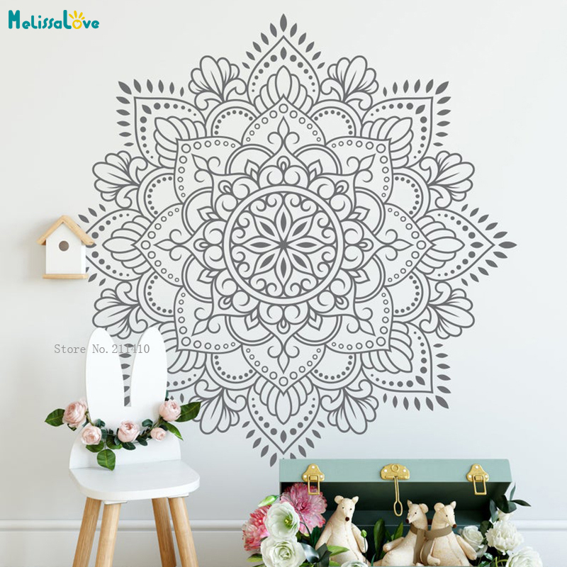 Monstera Thai Constellation - Autocollant mural Mandala de grande taille,